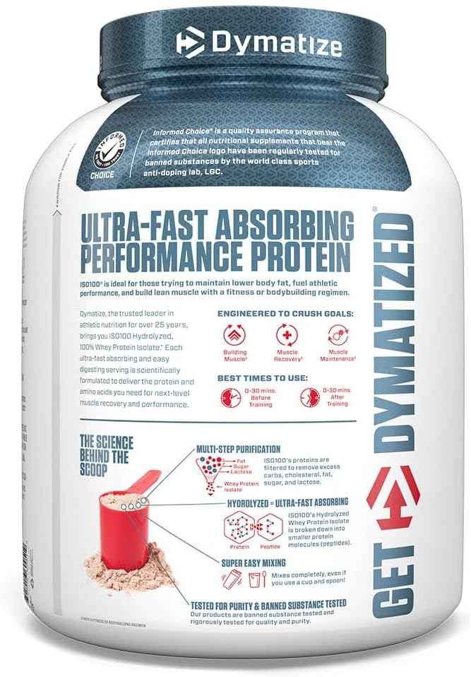 ISO100 by Dymatize – Ultra-Fast Absorbing Hydrolyzed Whey